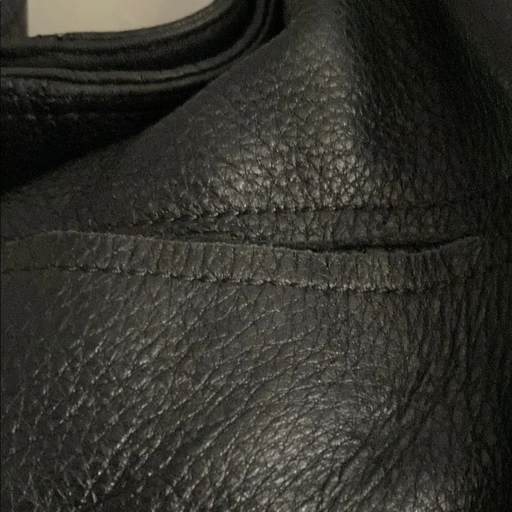 B Malcowsky black leather hobo bag